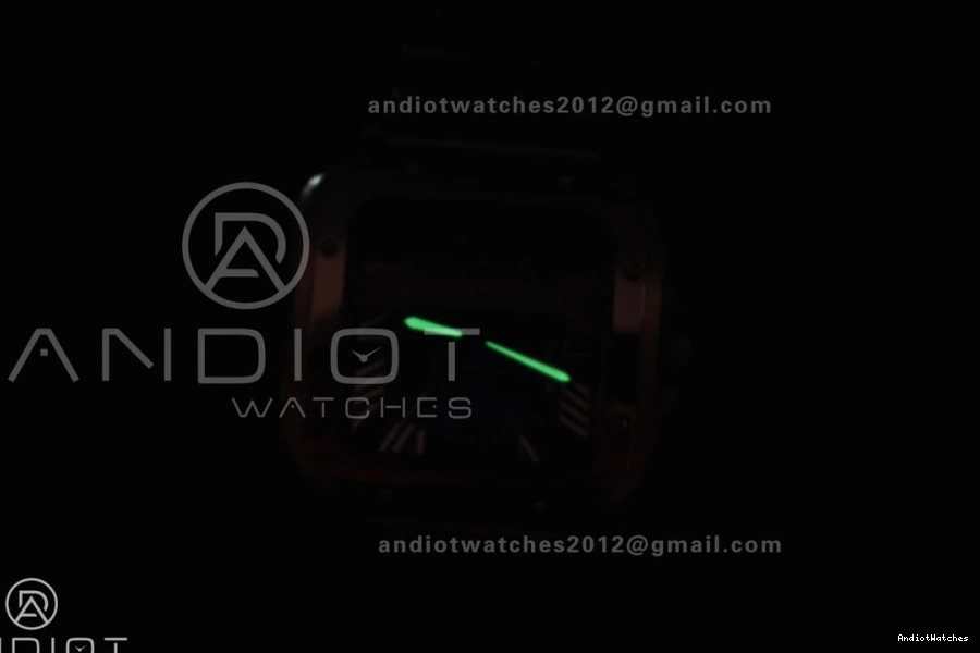 Edition Bracelet 1:1 on Dial Black Best Vibrant 1050 Gray Santos Bezel 40mm MIYOTA SS SS BVF Cartier de 0925
